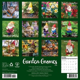Garden Gnomes 2026 12" x 12" Wall Calendar