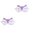 Beavorty 2 Pcs Silk Eye Mask Lightproof Travel Blindfold Sleep