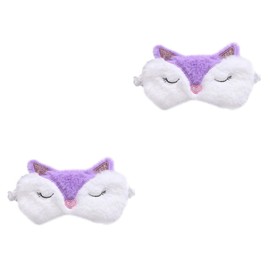 Beavorty 2 Pcs Silk Eye Mask Lightproof Travel Blindfold Sleep Mask Patch Eye Shade for Relaxation