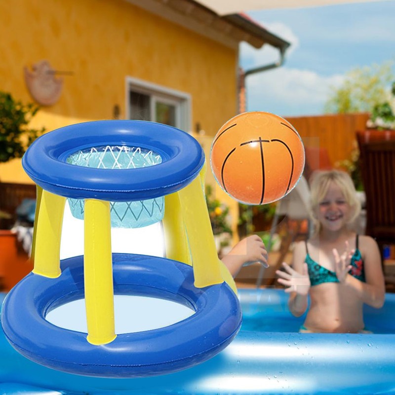 Inflatable Floating Basketball Frame and Ball For Children Kids Interactive