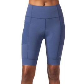 Terry Bike Shorts Women Padded Cycling Shorts for Women, Hi Rise Holster High Waisted Compression Shorts, Reg & Plus Sizes - Indigo, 3X