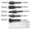 JIUWU 10pcs Black 6.35mm Shank Twist Drill Bits Metal Drill