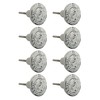 Infinity Decor Pack of 8 White Old Style Cast Iron