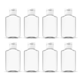 FOOCHY Clear Hand Sanitizer Bottles Empty Plastic Refillable Flip-Top Bottles for Hand Sanitizer Shampoo Lotion, etc. - BPA/Parabens Free, 60ml/2oz - quality: 60Pack