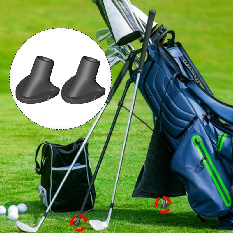 Weicoca 2Pcs Black Golf Bag Stand Foot Replacements - Non-Slip