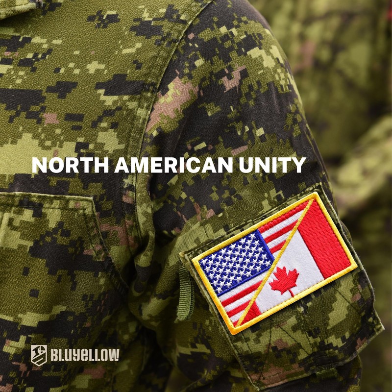 Bluyellow Bluyellow 2Pcs Canadian Flag American Flag Patch Sew on