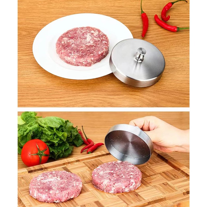 Adjustable Burger Press,Stainless Steel Hamburger Press Patty Maker,Solid Burger Maker
