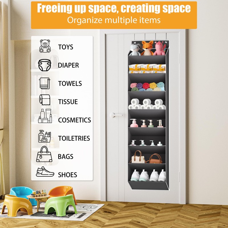 KYEVIS Over The Door Shoe Organizer Storage Fit 16-24 Pairs