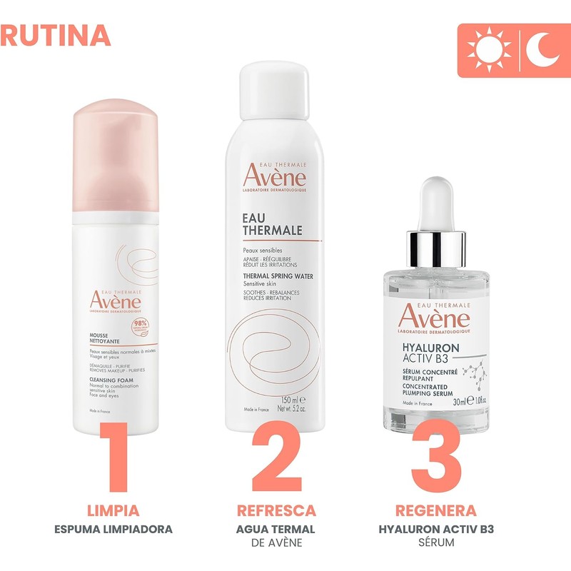 AVENE, Espuma Limpiadora Facial, desmaquilla y purifica, piel normal a