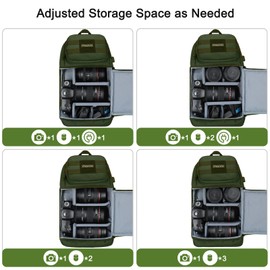 MOSISO Camera Sling Bag, DSLR/SLR/Mirrorless Tactical Camera Crossbody Bag Case Photography Slingpack with Tripod Holder & Removable Modular Inserts Compatible with Canon/Nikon/Sony/Fuji, Army Green