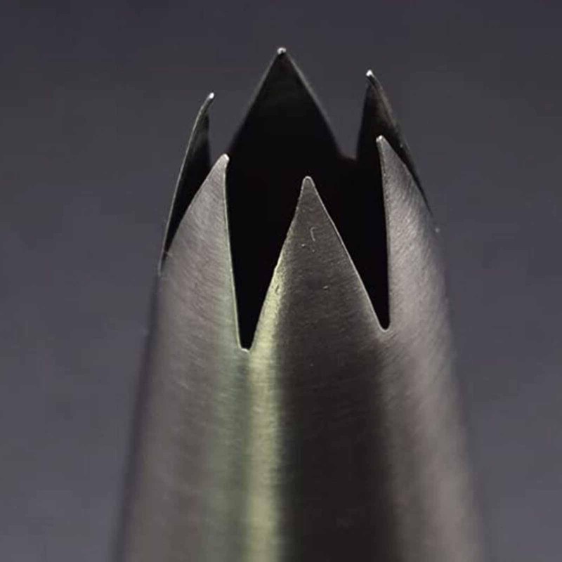 2Pcs 1meters Nozzle Open Star Piping Tip, Large Seamless Stainless
