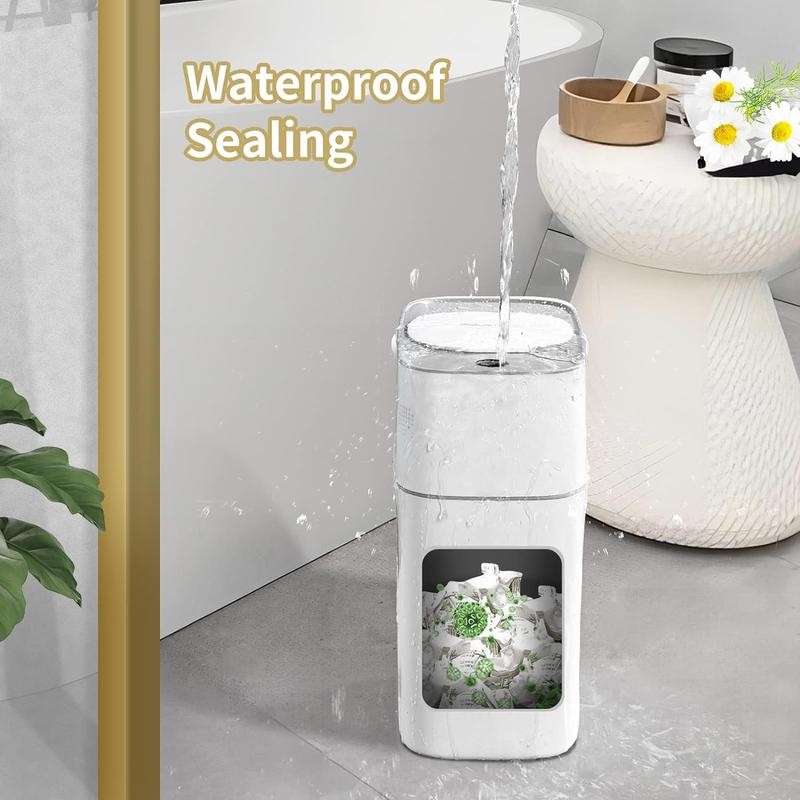 Joybos Bathroom Trash Can with Lid, Automatic Bagging Garbage Can,