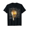 Light Bulb Text Drawing Abstract Art Graphic T-Shirt