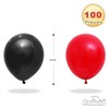 PMLAND 100 Pieces Black and Red Latex Party Balloons 12