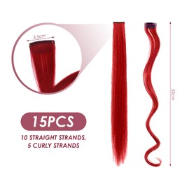 15 Hair Extensions Wigs, Clip On Hair Extensions, Party Hair Decorations, Women's Wigs Hair Accessories, Girls Wigs