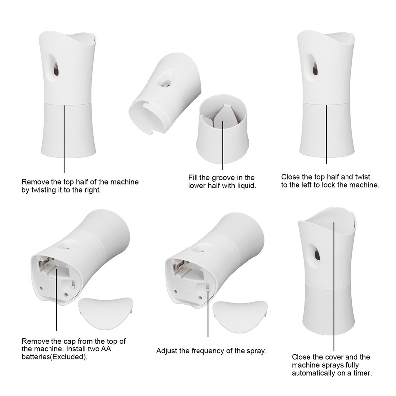 Automatic Fragrance Sprayer with Timer 320ml Desktop Wall Mounted Auto