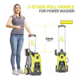 Power Washer Electric 1200 PSI 1.4 GPM, Soap Tank, 25FT Hose, 16.4FT Cord, 4 Nozzles for Car, Patio, and Outdoor Cleaning