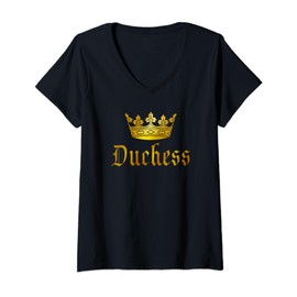 DUCHESS T-shirt Regal Crown Royalty Gift V-Neck T-Shirt