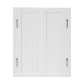 BEACCOSS Solid Wood Interior Swing Door with Metal Hinges - Swinging Cafe Doors for Kitchen, Stairs, Bedroom Entrance & Partition (White, 27.56"X35.43")