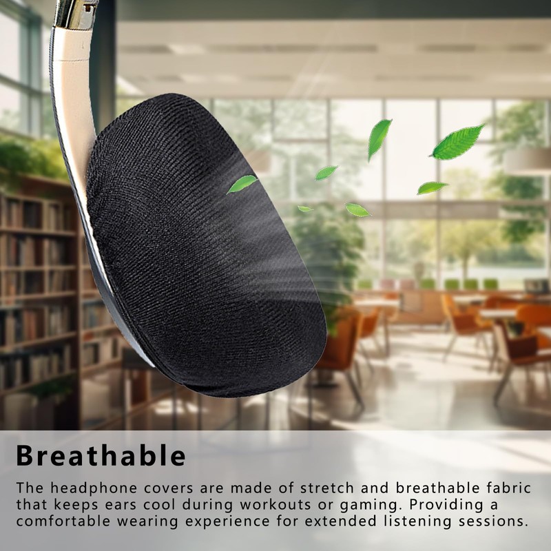 4 Pairs Headphone Ear Covers, Sweat Mesh Headphone Covers Washable