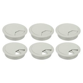 PATIKIL 3 Inch Desk Grommet, 6Pcs Cable Grommet Wire Management Cable Hole Cover Cord Organizer for Office Home Table Countertop, Gray