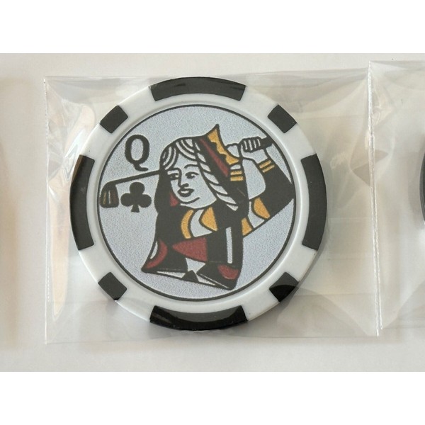 SportzCollectables.com Queen Of Clubs - Magnetic Clay Poker Chip -Golf
