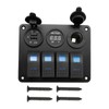 Vkinman 4 Gang Rocker Switch Panel with Dual USB Charger,