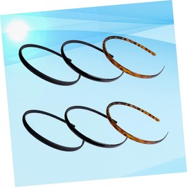 FOMIYES 6pcs Anti-slip Hair Hoops for Women Durable Resin Headwraps with Teeth for Face Washing Black Rubber Chic Hair Accessories for Daily and Special Occasions