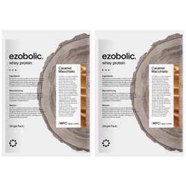 エゾボリック ホエイ プロテイン 個包装 2袋 お試し キャラメルマキアート味 [1食当たり タンパク質 25.5g] 北海道発 プロテイン専門店 EZOBOLIC 国内製造
