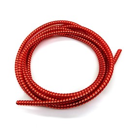 Protector de cable en espiral, protector cable de carga, funda protectora cable de datos, protector de auriculares, (colores metálicos) DON VIRUTAS® (Rojo Metálico)