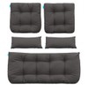 QILLOWAY Outdoor Patio Wicker Seat Cushions Group Loveseat/Two U-Shape/Two Lumbar