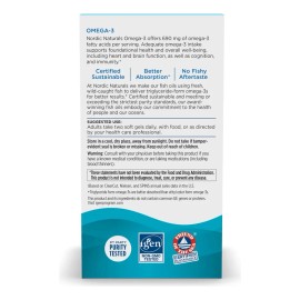 Nordic Naturals Suplemento Omega - 3, 690mg de Omega, 180 cápsulas Sabor Limón