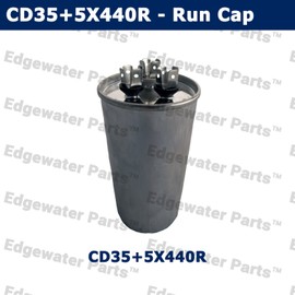 SUPCO CD35+5X440R Dual Motor Run Capacitor, Round, 35 + 5 Mfd x 440V, 2.00" Diameter, 4.125" Height