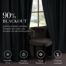 NICETOWN Velvet Curtains 96 inches Long for Bedroom, Slate Blue Blackout Grommet Thermal Insulated Soundproof Window Curtains for Living Room Decor, 52" W x 96" L, 2 Panels