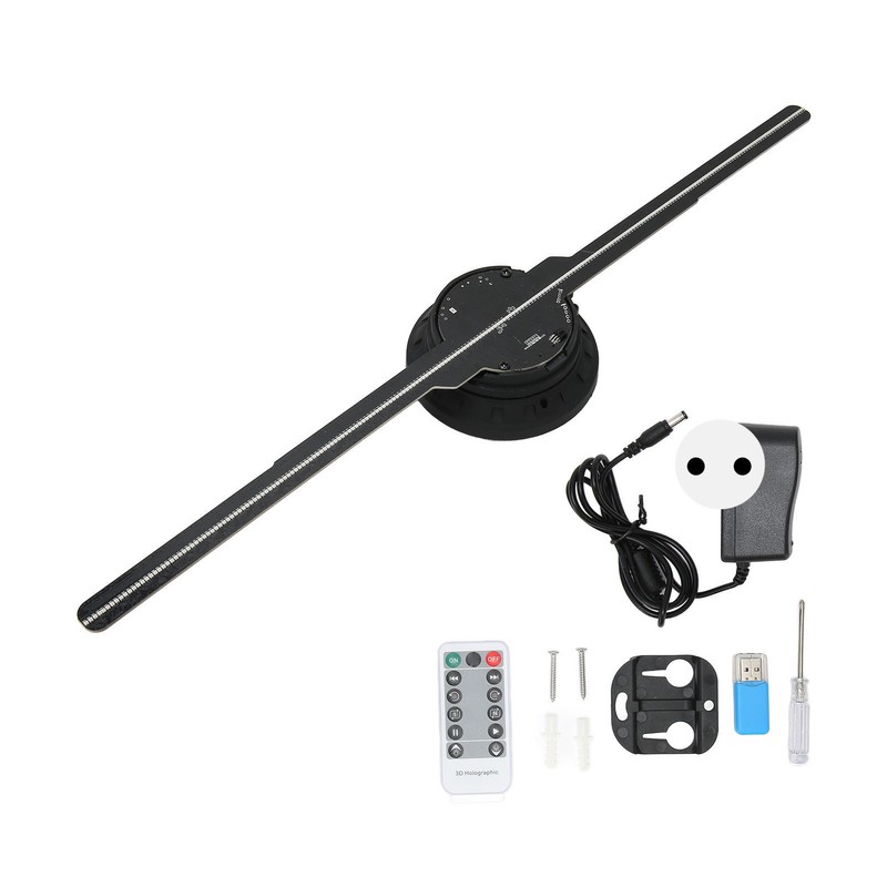3D Hologram Fan 512x234P Resolution 234 LED Beads 16.5in Hologram