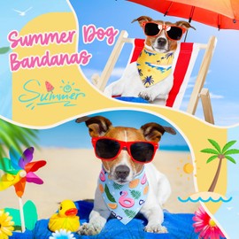 Sweetude 50 Pieces Dog Bandanas Bulk Triangle Dog Scarf Kerchief Bandanas Set for Pet Costume Accessories(31.5 x 21.7 x 21.7 Inch,Flamingo)