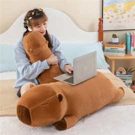 Capibara Plush Toys, Long Dolls, Large Cushion, Plush Capybara Plush Cushion, Children's Birthday Gifts, Capybara Plush Toys, Cute Toys (50 cm, Brown)