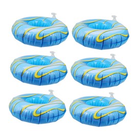 KONTONTY 6pcs Inflatable Floating Cup Holders Creative Beach Drink Holders Material Easy to Inflate for Pool Parties and Summer Fun