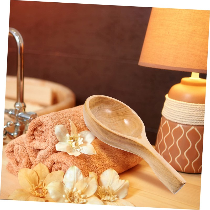 iplusmile Wood Water Scoop Ergonomic Kitchen Ladle Convenient for Home