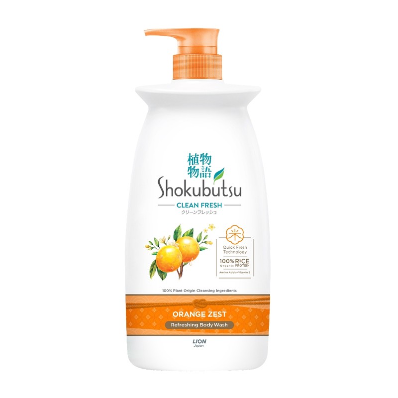 Shokubutsu Clean Fresh Body Wash Orange Zest 900g
