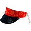 Chaskee Visor Snap Cap Happy Flowers, One Size, Red/Orange