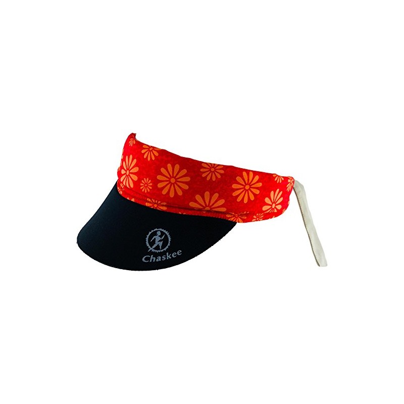 Chaskee Visor Snap Cap Happy Flowers, One Size, Red/Orange