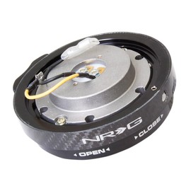 NRG Innovations NRG-SRK-400CF Carbon Fiber Race Steering Wheel Thin Version Quick Release Hub Adapter, 6-Hole Design & 6x70 and 6x74mm Bolt Patterns