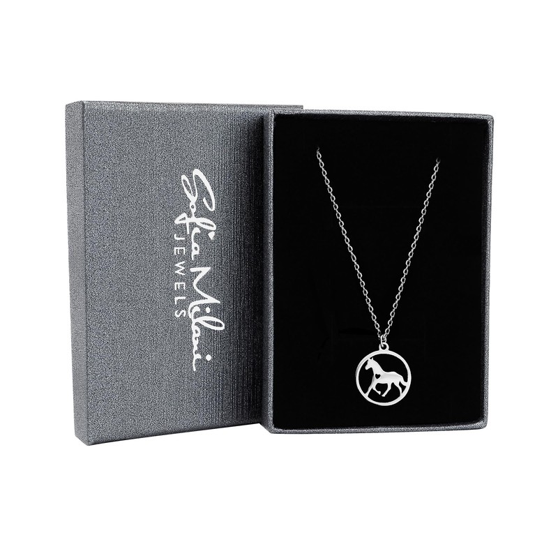 SOFIA MILANI - Women's Necklace 925 Silver - Circle Horse