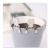 4 Piece Cat Coffee Spoon Set, Stainless Steel Kitten Hanging Design Tea Spoon, Dessert Spoon for Water, Tea, Milk, Coffee, Dessert, Drinks, Mixing Milkshake, Hanging Cup, Spoon, Kitchen Gadget