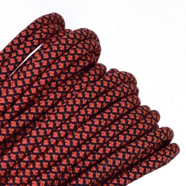 10', 25', 50', 100' Hanks, 250 ft Spool, 1000 Ft Spool of Parachute 550 Cord Type III 7 Strand Paracord - Orange Diamonds - 25 Feet
