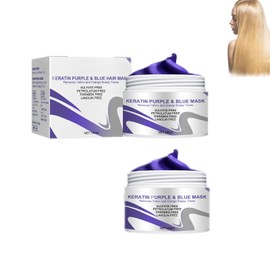 Mikabila (05) 100 ml x 2 purple mask, purple hair care mask, purple hair mask for blondes, bleached hair, remove yellow tones and care for dry damaged hair