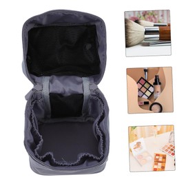 PACKOVE Portable Travel Toiletries Wash Bag with Double Zipper Lightweight Cosmetics Holder for Women Large Capacity Makeup Organizer for Vacation Business Trips Gym and Outdoor Use