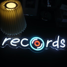 Records Led Sign, Recorder Neon Light, Disc Player Neon Sign, Recording Led Light, Music Show Studio Room Wall Decor, Vinyl Disc Neon Light Bedroom Game Room Wall Art Christmas Birthday Gift