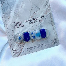Dara Beauty July Art of the MonthUnique Star Nails❣ - Nail Glue / 다라뷰티 7월 이달의아트유니크 별네일❣ - 네일글루